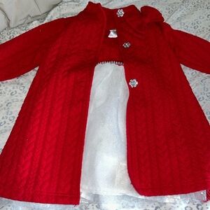 Blueber Boulevard Red & White Formal Dress & Jacket - 2T